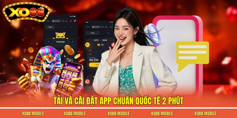 Tải và cài đặt app chuẩn quốc tế 2 phút